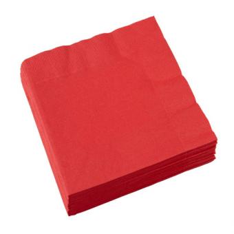 Serviettes:20 pièce, 33 x 33 cm, rouge 