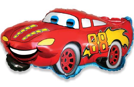 Cars Ballon feuille:65 x 40 cm, rouge 