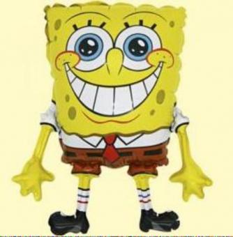 Spongebob Mini Ballon feuille : Ne convient pas à l'hélium.:34 x 21cm, jaune 