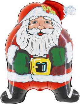 Père Noël Mini ballon:30 x 24.5 cm, rouge 
