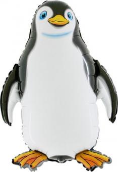 Pinguin Silberfolienballon:schwarz 