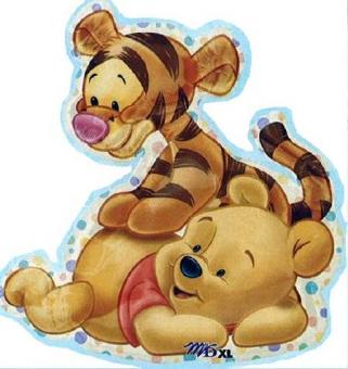 Winnie Pooh: Ballon feuille Anniversaire des enfants Décoration de fête:90 x 75 cm, jaune 