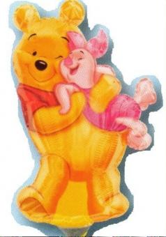 Winnie Pooh Mini Ballon feuille  : Ne convient pas à l'hélium.:38 x 25 cm, jaune 