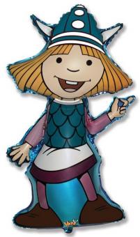 Wickie: Silberfolienballon:90 x 50 cm, bunt 