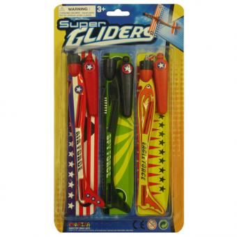 Super Gliders:3 Stück, mehrfarbig 