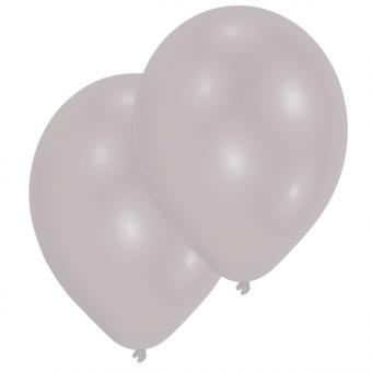 Luftballone:10 Stück, 30cm, silber 
