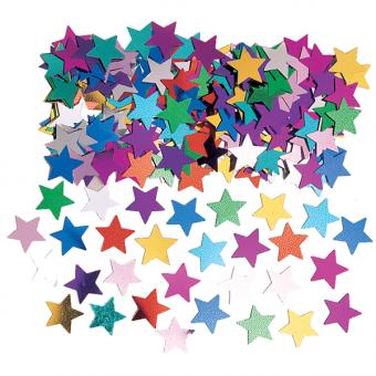 Table décorative-Confettis, Les étoiles:14g / 1.5 x 1.5cm, coloré 