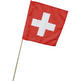 Swiss Cross Flag: August 1st Decoration:30 x 30 cm, red 