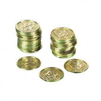Piraten Münzen:72 Stück, gold 