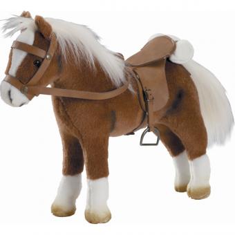 GÖTZ : Peluche cheval d'équitation Götz:marron 