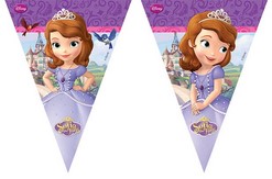 Sofia Die Erste Wimpelkette Girlande:2,3 m / 30 cm x 20 cm, mehrfarbig 