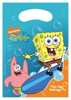 Spongebob Sacs cadeaux:6 pièce, 16,5 cm x 23 cm, coloré 