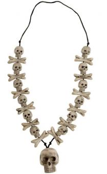 Necklace with skulls:cream 