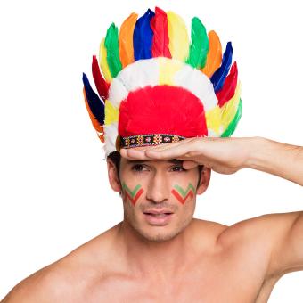 Indian Chief Headdress:multicolored One size