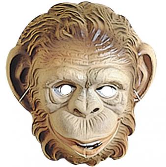Plastic monkey mask:brown 