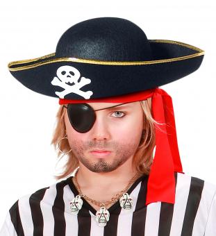 Chapeau de pirate pour enfant:noir 