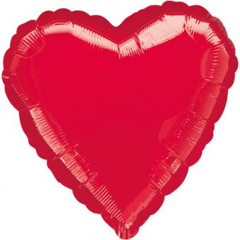 Folienballon Herz  :45 cm, rot 