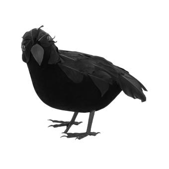 Corbeau avec des plumes:23 cm, noir 