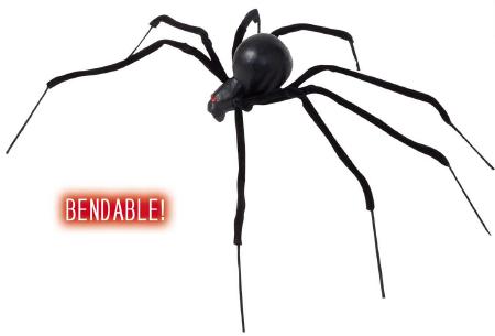 Bendable spider:90 cm, black 