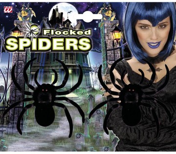 Spider set (2 pieces):10 cm, black 