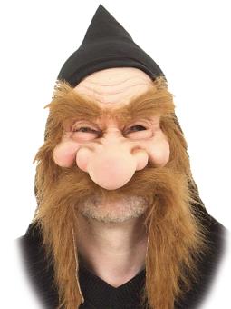 Gnom Halb-Maske:braun 