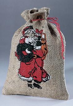 Small jute bag printed:17 x 24 cm, natur 