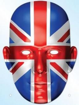 Photo party mask Great Britain:multicolored 