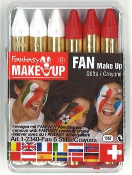 Fan make-up:red/white 