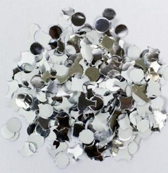 Konfetti Metallic:10 kg, weiss/silber 