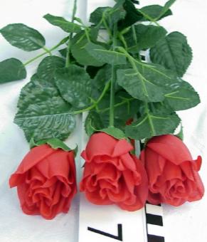 Rose (1 pièce): fleur artificielle:60 cm, rouge 