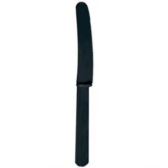 Plastic-Knife:10 Item, 17 cm, black 