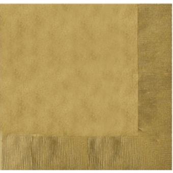 Servietten Papier 3-lagig:20 Stück, 33 x 33 cm, gold 