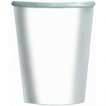 Party Cups, Cardboard:8 Item, 2.5 dl, white 