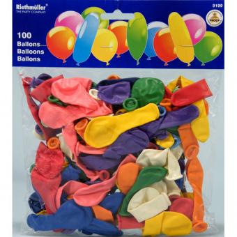 Luftballons:100 Stück, bunt 
