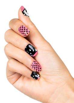 Fingernails kitty:24 Item, pink 