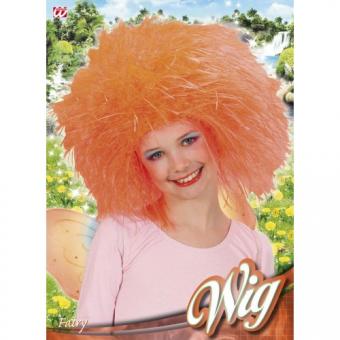 Curly hair children's wig neon-orange:orange 