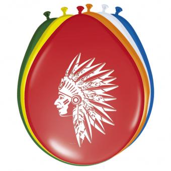 Indians Balloons latex:8 Item, 30 cm 