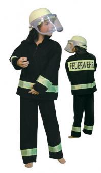 Feuerwehr Kinderkostüm:schwarz 