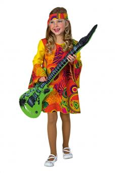 Hippie-Girl Dress with Headband:colorful 