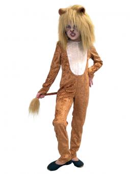 Löwen Plüschkostüm mit Löwenmähne 