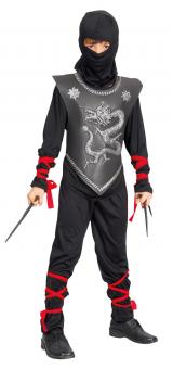 Ninja Fighter kids costume:black 