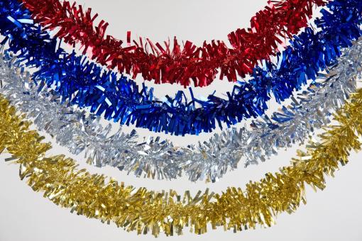 Festival foil garland:3m / 10 cm, multicolored 