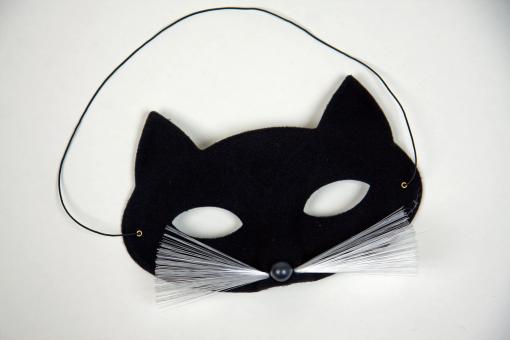 Masque Chat pour les yeux Katze:noir 