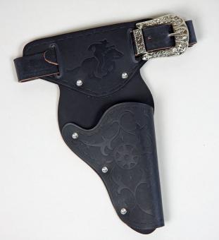 Cowboy Belt and Holster for adults:black 