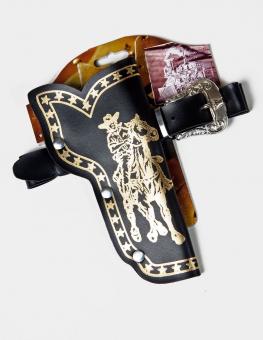 Cowboy Ceinture avec étui pistolet pour enfants:95cm, noir 
