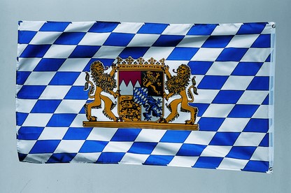 Oktoberfest flag: Free State of Bavaria:90 x 150 cm, blue/white 