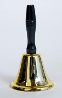 Santa Claus bell:18 cm, or/gold 