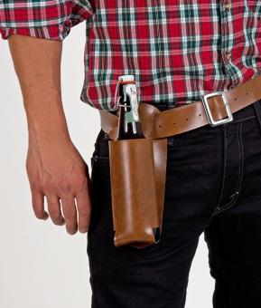 Beer Belt and Holster:130cm x 3.5cm, brown 