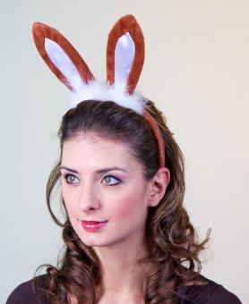 Hair ripe with Bunnyears:brown 