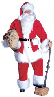 Costume de Père Noël: En velours côtelé:rouge 